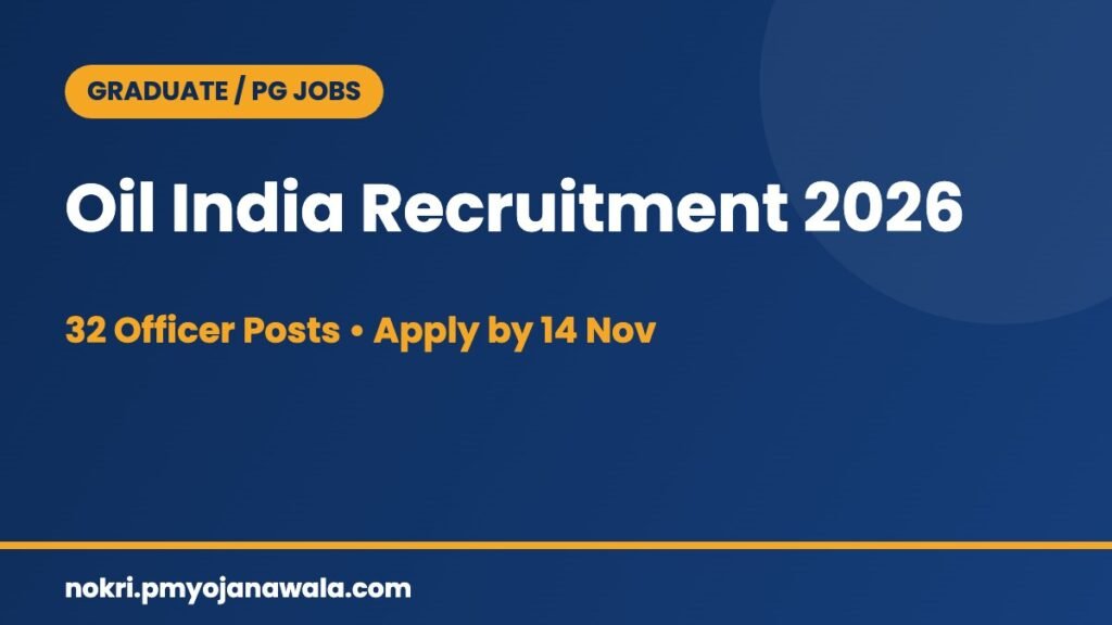 Oil India Recruitment 2026